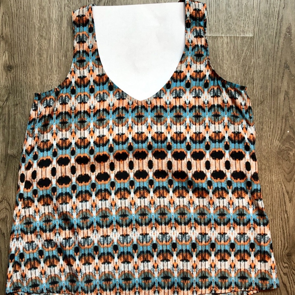 XSP Rover Abstract Print Zip Back Blouse